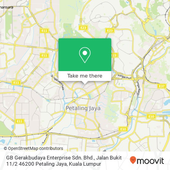 GB Gerakbudaya Enterprise Sdn. Bhd., Jalan Bukit 11 / 2 46200 Petaling Jaya map