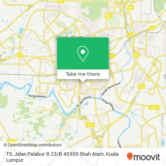 Peta TS, Jalan Pelabur B 23 / B 40300 Shah Alam