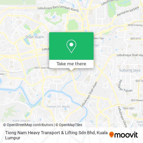 Peta Tiong Nam Heavy Transport & Lifting Sdn Bhd