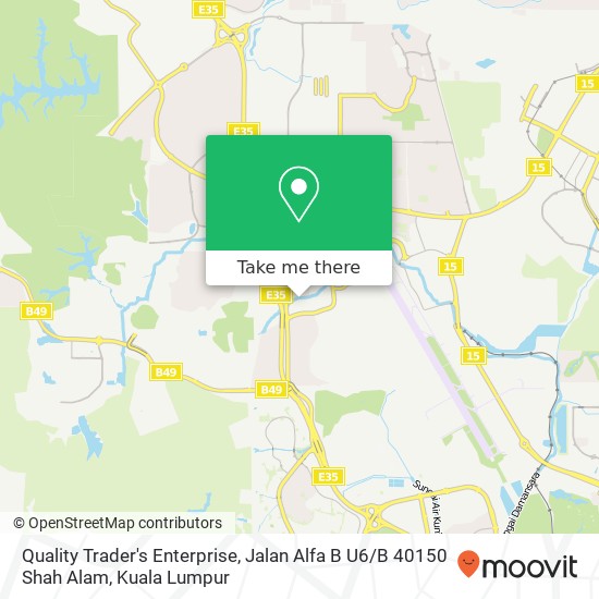 Quality Trader's Enterprise, Jalan Alfa B U6 / B 40150 Shah Alam map