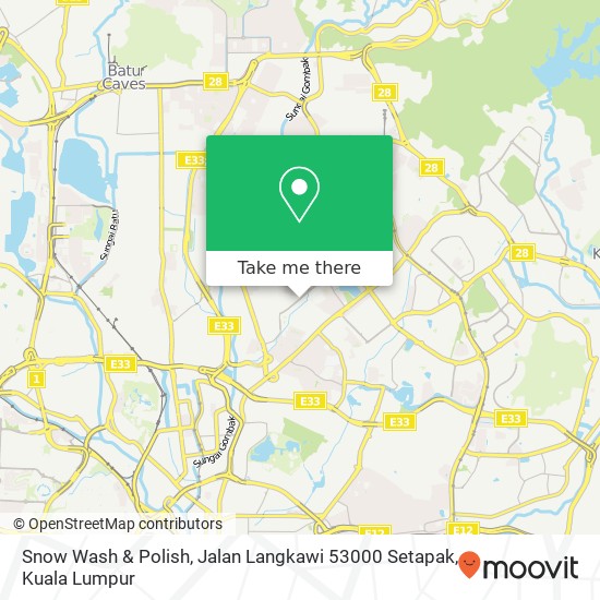 Peta Snow Wash & Polish, Jalan Langkawi 53000 Setapak