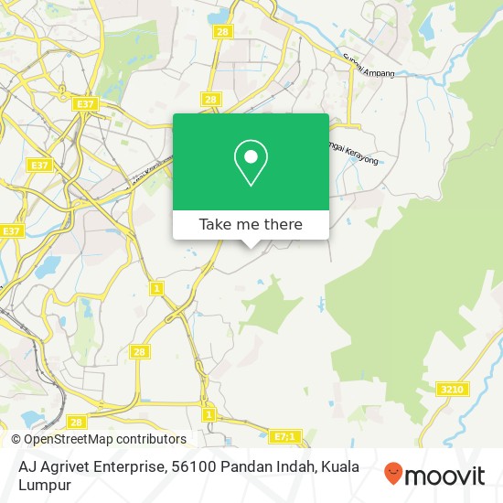 AJ Agrivet Enterprise, 56100 Pandan Indah map