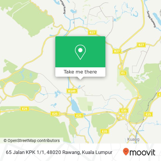 Peta 65 Jalan KPK 1/1, 48020 Rawang