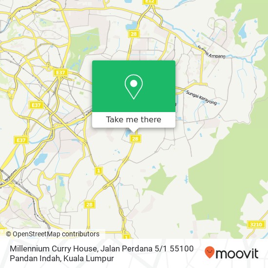 Peta Millennium Curry House, Jalan Perdana 5 / 1 55100 Pandan Indah