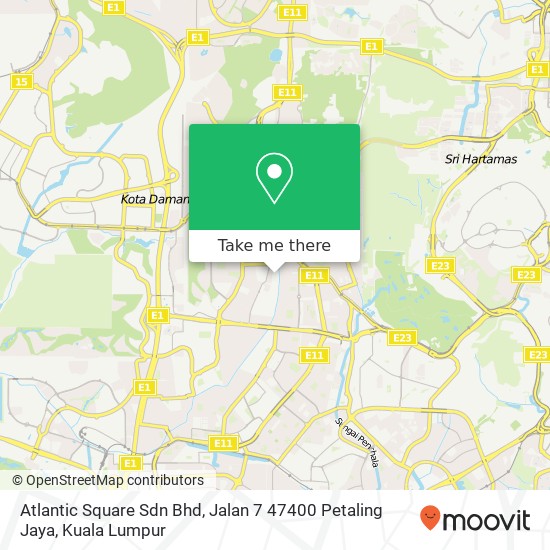 Atlantic Square Sdn Bhd, Jalan 7 47400 Petaling Jaya map