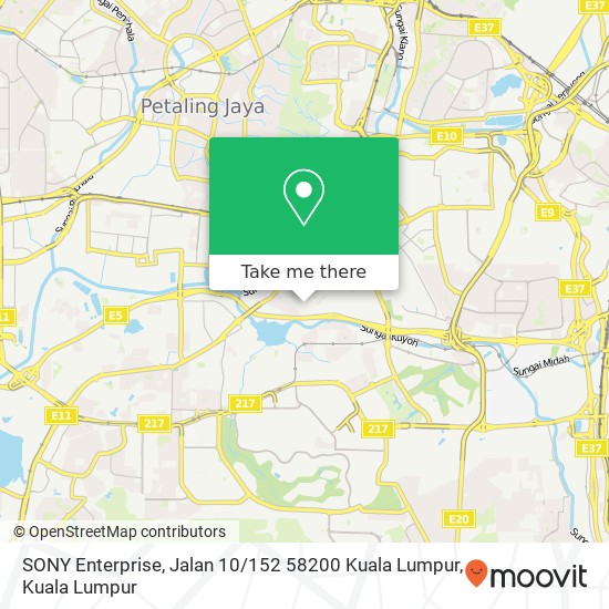 SONY Enterprise, Jalan 10 / 152 58200 Kuala Lumpur map