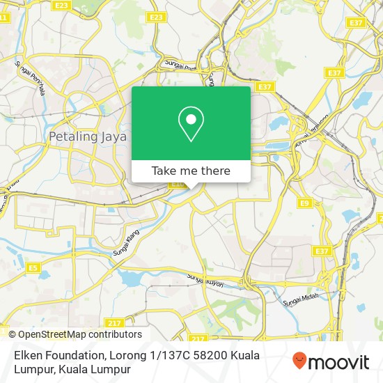 Elken Foundation, Lorong 1 / 137C 58200 Kuala Lumpur map
