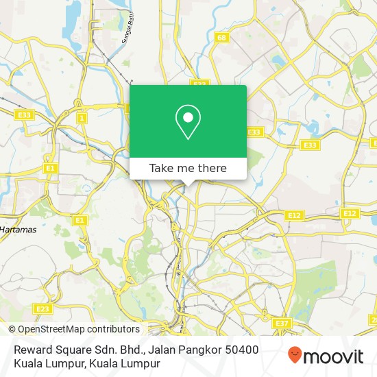 Reward Square Sdn. Bhd., Jalan Pangkor 50400 Kuala Lumpur map