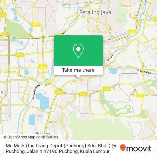 Mr. Mark (the Living Depot (Puchong) Sdn. Bhd. ) @ Puchong, Jalan 4 47190 Puchong map