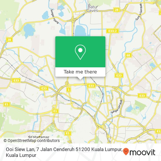 Peta Ooi Siew Lan, 7 Jalan Cenderuh 51200 Kuala Lumpur