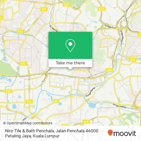 Niro Tile & Bath Penchala, Jalan Penchala 46000 Petaling Jaya map