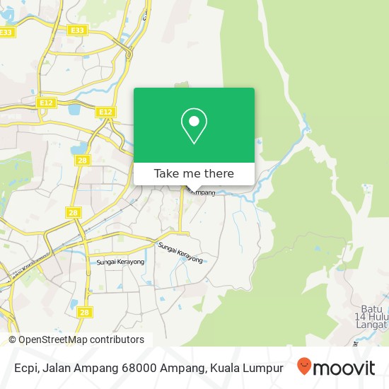 Peta Ecpi, Jalan Ampang 68000 Ampang