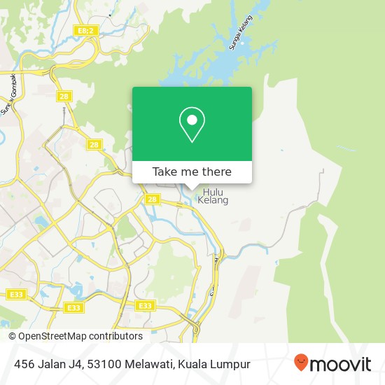 Peta 456 Jalan J4, 53100 Melawati