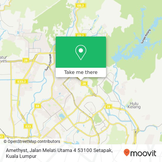 Amethyst, Jalan Melati Utama 4 53100 Setapak map
