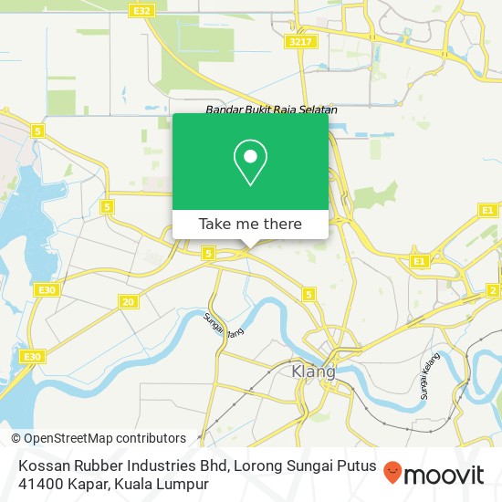 Kossan Rubber Industries Bhd, Lorong Sungai Putus 41400 Kapar map