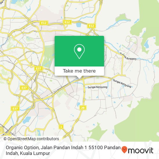 Organic Option, Jalan Pandan Indah 1 55100 Pandan Indah map