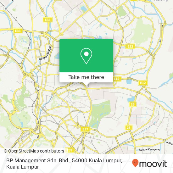 BP Management Sdn. Bhd., 54000 Kuala Lumpur map