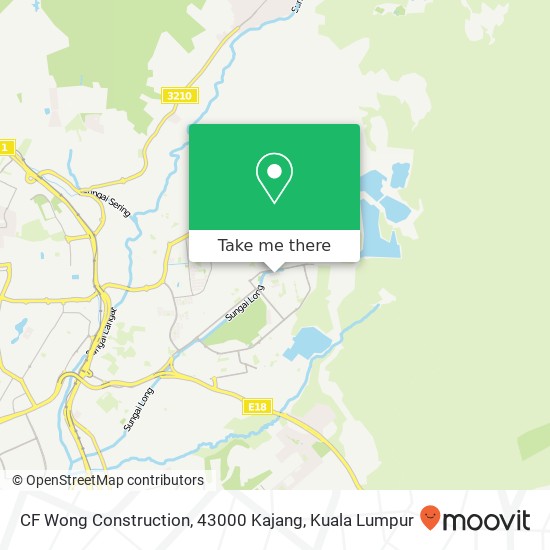 Peta CF Wong Construction, 43000 Kajang