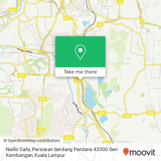 Peta Niello Cafe, Persiaran Serdang Perdana 43300 Seri Kembangan