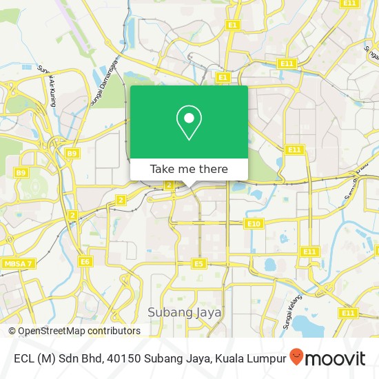 ECL (M) Sdn Bhd, 40150 Subang Jaya map