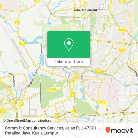 Peta Comm-It Consultancy Services, Jalan PJU 47301 Petaling Jaya