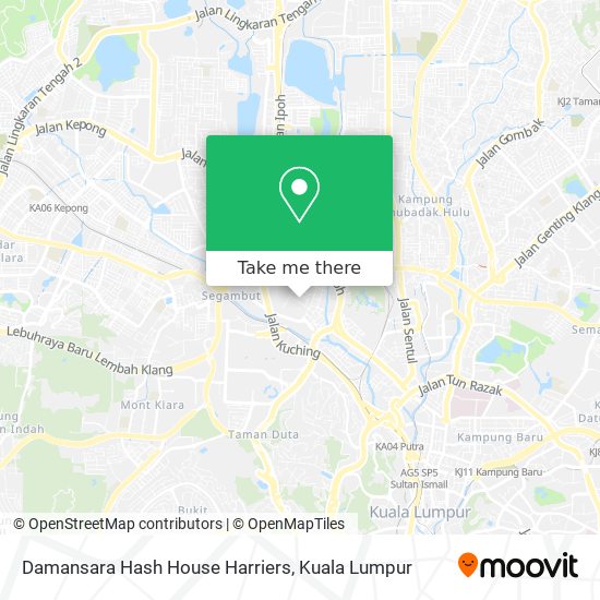 Damansara Hash House Harriers map