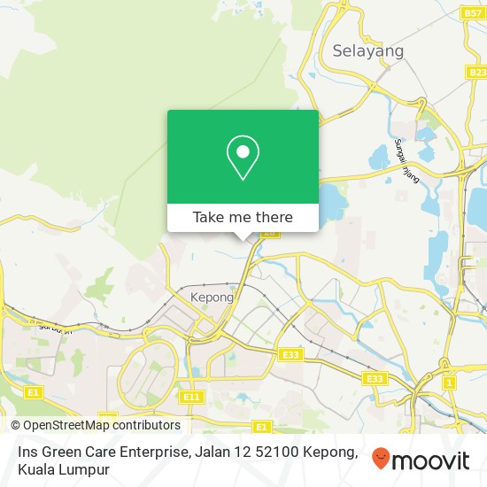 Ins Green Care Enterprise, Jalan 12 52100 Kepong map