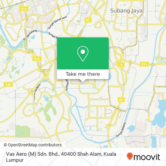 Vas Aero (M) Sdn. Bhd., 40400 Shah Alam map