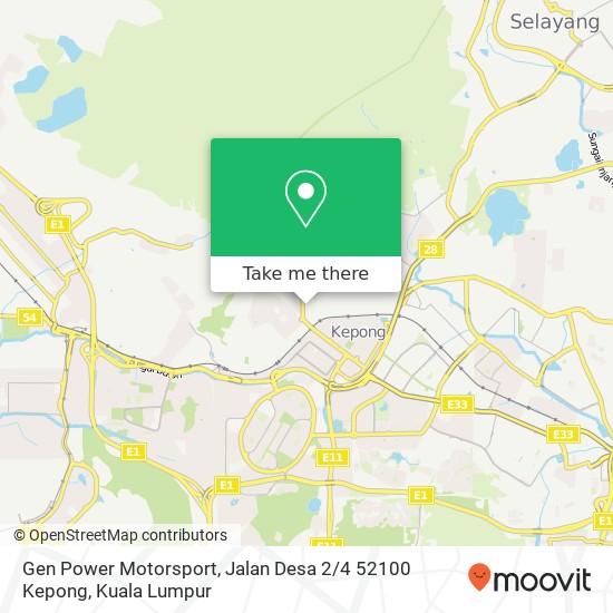 Peta Gen Power Motorsport, Jalan Desa 2 / 4 52100 Kepong