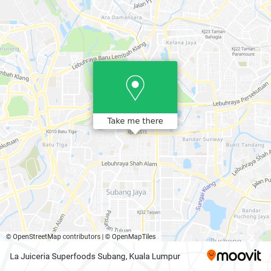 La Juiceria Superfoods Subang map