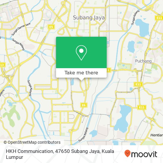 Peta HKH Communication, 47650 Subang Jaya
