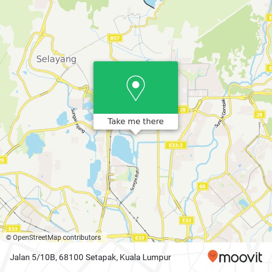 Peta Jalan 5/10B, 68100 Setapak