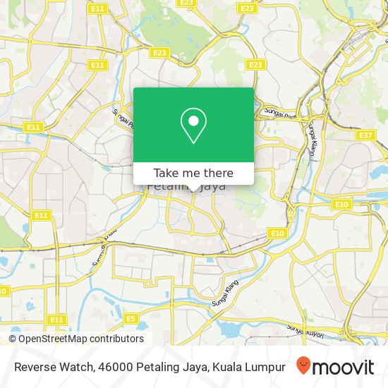 Reverse Watch, 46000 Petaling Jaya map