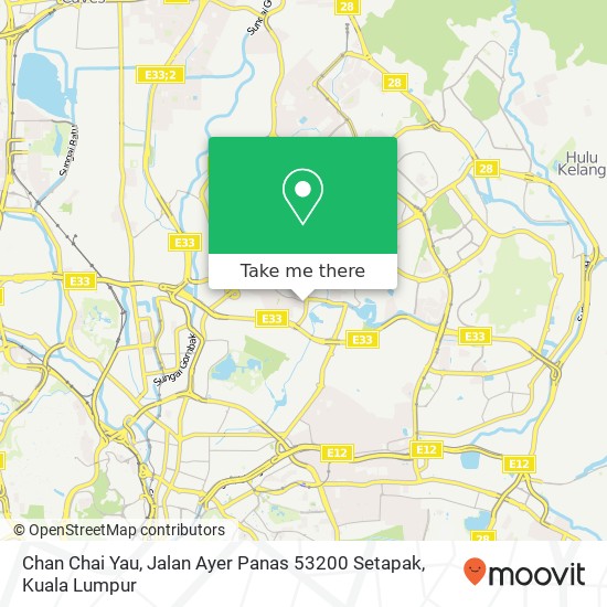 Chan Chai Yau, Jalan Ayer Panas 53200 Setapak map