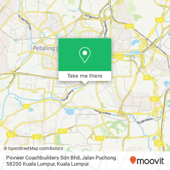 Pioneer Coachbuilders Sdn Bhd, Jalan Puchong 58200 Kuala Lumpur map