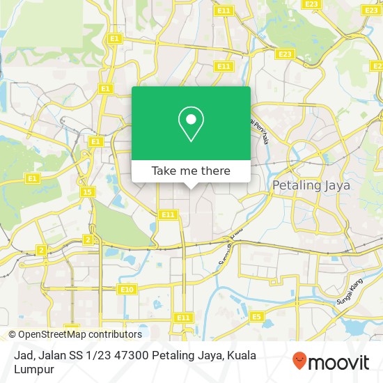 Jad, Jalan SS 1 / 23 47300 Petaling Jaya map