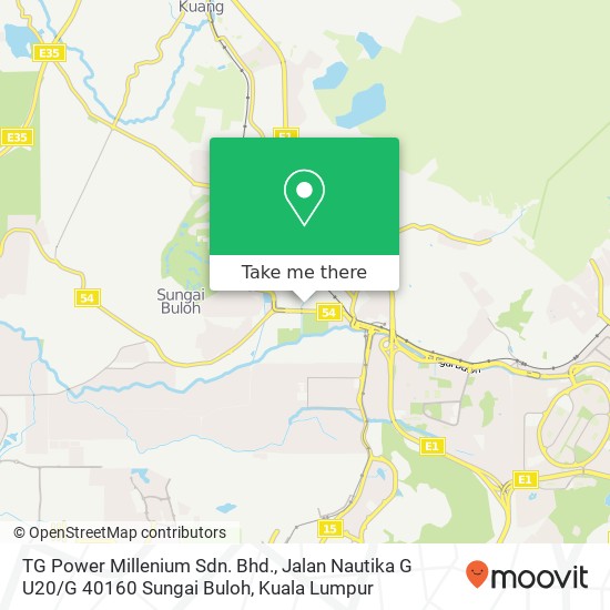 Peta TG Power Millenium Sdn. Bhd., Jalan Nautika G U20 / G 40160 Sungai Buloh