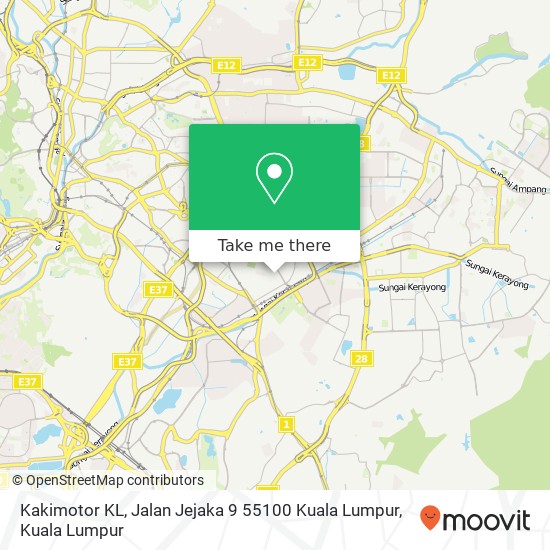 Peta Kakimotor KL, Jalan Jejaka 9 55100 Kuala Lumpur