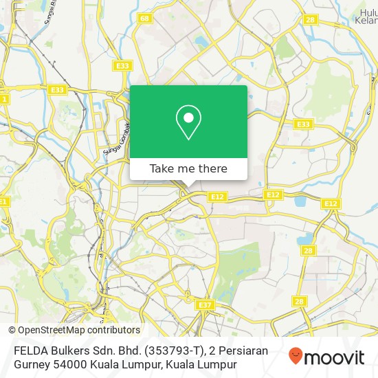 FELDA Bulkers Sdn. Bhd. (353793-T), 2 Persiaran Gurney 54000 Kuala Lumpur map