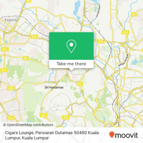 Cigars Lounge, Persiaran Dutamas 50480 Kuala Lumpur map