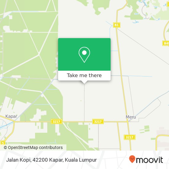 Peta Jalan Kopi, 42200 Kapar