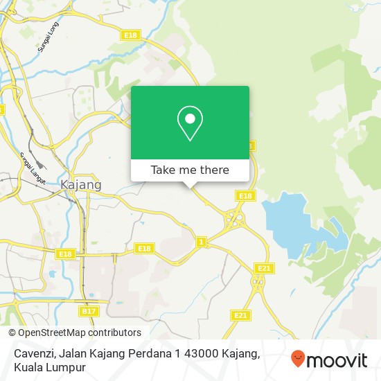 Peta Cavenzi, Jalan Kajang Perdana 1 43000 Kajang