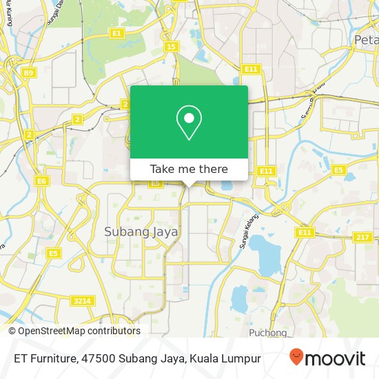 ET Furniture, 47500 Subang Jaya map