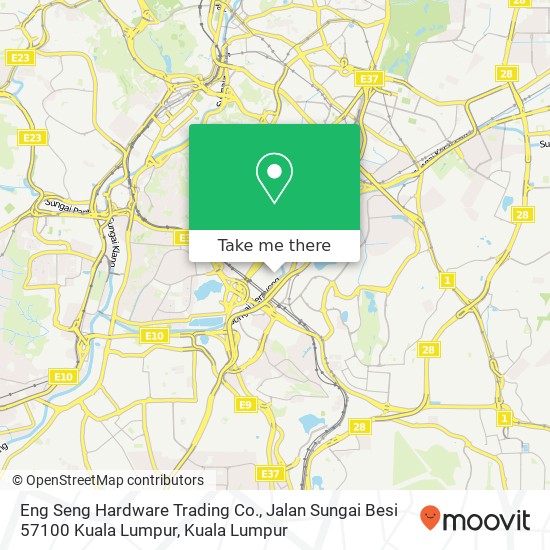 Peta Eng Seng Hardware Trading Co., Jalan Sungai Besi 57100 Kuala Lumpur