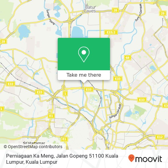 Perniagaan Ka Meng, Jalan Gopeng 51100 Kuala Lumpur map