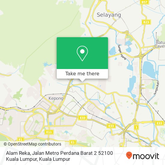Peta Alam Reka, Jalan Metro Perdana Barat 2 52100 Kuala Lumpur