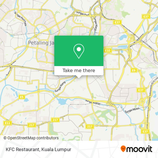 KFC Restaurant map