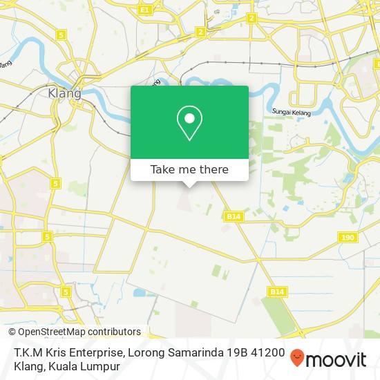 T.K.M Kris Enterprise, Lorong Samarinda 19B 41200 Klang map