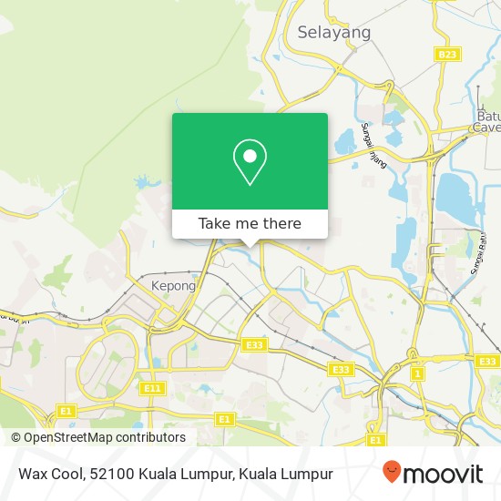 Peta Wax Cool, 52100 Kuala Lumpur