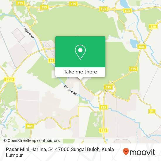 Peta Pasar Mini Harlina, 54 47000 Sungai Buloh